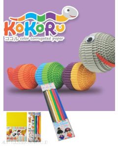 Jual Kertas Craft Bergelombang Kokoru Color Corrugated Paper A4 Stripe Hachiro terlengkap di toko alat tulis