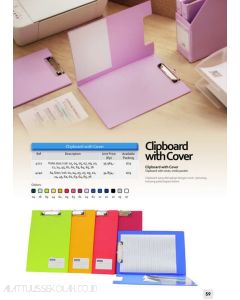 Jual Papan klip penjepit kertas Bantex 4211 Clipboard FC with Cover terlengkap di toko alat tulis