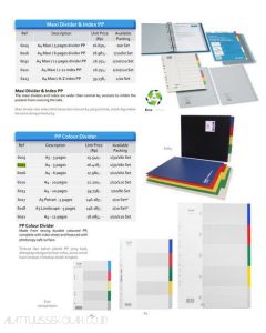 Foto Bantex 6013 PP Colour Divider A4 20 Divider Index pemisah file merek Bantex