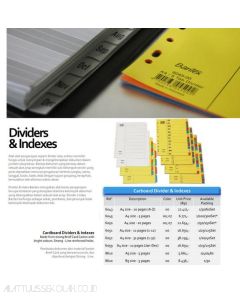 Jual Index pemisah file Bantex 6050 Carton Divider A4 10 Dividers terlengkap di toko alat tulis