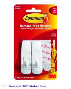 Gambar perlengkapan sekolah Command 17001 Medium Hooks Kaitan Dinding Ukuran sedang dan aneka katalog 3M Command grosir