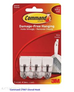 Katalog brosur gambar perlengkapan Gantungan contoh Command 17067ES Small Wire Hooks Pengait Dinding Kecil Bahan Kawat