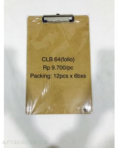 Jual ClipBoard Papan Plastik Alas Menulis mobile di sekolah dan pabrik Joyko Clip Board CLB-64 (F4) terlengkap di toko alat tulis