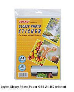 Kertas Print Foto Mengkilat Joyko Glossy Photo Paper GSS-A4-160 (sticker)