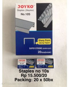 Jual Isi Stapler Kecil Joyko Staples No.10S termurah harga grosir Jakarta