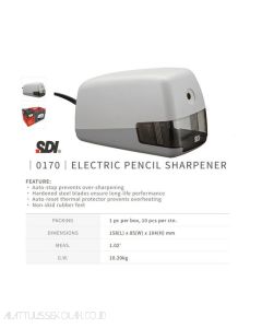 Macam macam atk SDI 0170 Electric Pencil Sharpener Mesin Serutan Pensil dan gambarnya