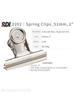 sample Image stationery Klip Penjepit SDI 0202 Round Spring Clips 51 mm (2") Stainless Steel