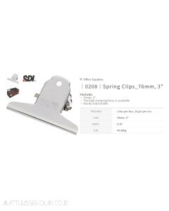 Gambar SDI 0208 Spring Clips (3") Stainless Steel (Paper Clips) Klip Penjepit merek SDI