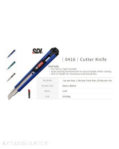 Foto Pisau Kater Kecil SDI 0416 Cutter Knife (A-300) Auto Lock supplier lengkap SDI