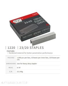 Contoh peralatan kantor SDI 1220 Heavy Duty Staples 23/20 Isi Stapler Jilid dan gambarnya