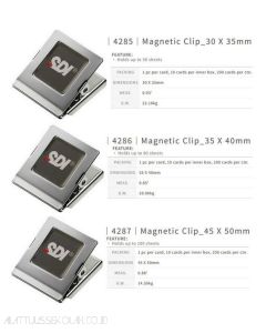 Foto atk SDI 4285  Magnetic Clips (S) 30 x 35 mm Klip Penjepit Kertas Kecil Agen merek SDI