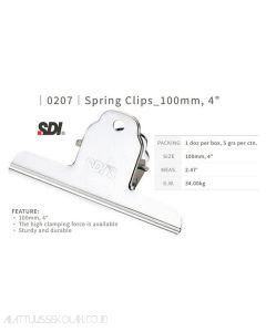 Gambar peralatan kantor SDI 0207 Spring Clips (4") Stainless Steel (Paper Clips) Klip Penjepit dan aneka katalog SDI grosir