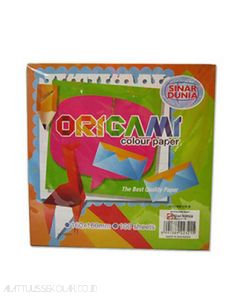 Foto Kertas Seni Lipat Warna Sinar Dunia KS 100 B Origami 16cm x 16cm merek Sinar Dunia