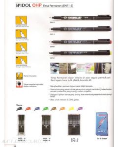 E-Katalog gambar perlengkapan Pena Spidol Snowman OHP Permanent Marker OPF-4  (Fine - 4 Colour)