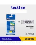 Macam macam perlengkapan Kantor Brother TZE-MPSL31 Black on Silver Lace Pattern 12mm P-touch Tape dan gambarnya