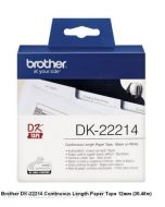 Gambar perlengkapan sekolah Brother DK-22214 Continuous Length Paper Tape 12mm 30.48m P-touch Tape dan aneka katalog Brother (tape) grosir