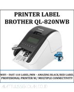 Katalog brosur gambar peralatan Label printer seperti Brother P-Touch QL-820NWB P-touch Labeller