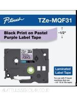 Katalog perlengkapan Kantor Brother TZE-MQF31 Black on Pastel Purple 12mm P-touch Tape dan gambarnya